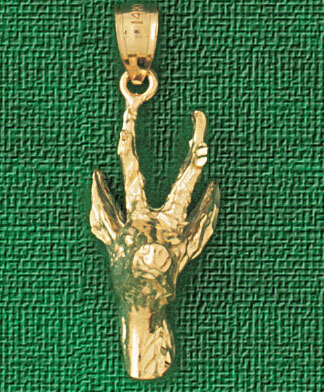 Dazzlers Jewelry Deer Pendant Necklace Charm Bracelet in Yellow, White or Rose Gold 2218, MPN: DZ-2…