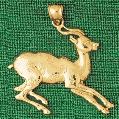 Dazzlers Jewelry Deer Pendant Necklace Charm Bracelet in Yellow, White or Rose Gold 2216, MPN: DZ-2…