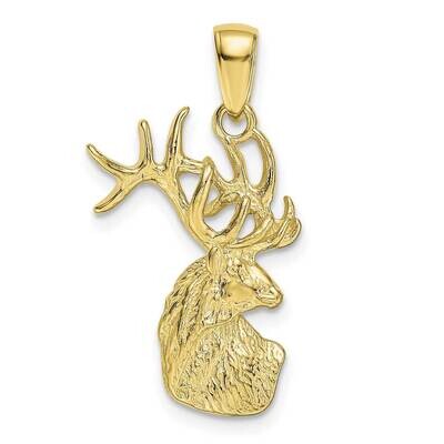 Deer Head Charm 10k Gold Polished 10K4870, MPN: 10K4870,