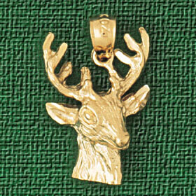 Dazzlers Jewelry Deer Pendant Necklace Charm Bracelet in Yellow, White or Rose Gold 2213, MPN: DZ-2…
