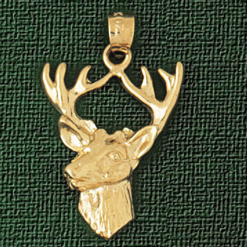 Dazzlers Jewelry Deer Pendant Necklace Charm Bracelet in Yellow, White or Rose Gold 2210, MPN: DZ-2…