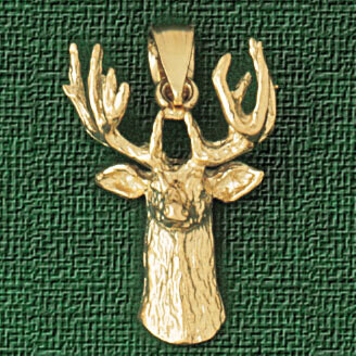 Dazzlers Jewelry Deer Pendant Necklace Charm Bracelet in Yellow, White or Rose Gold 2207, MPN: DZ-2…