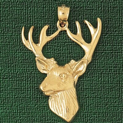 Dazzlers Jewelry Deer Pendant Necklace Charm Bracelet in Yellow, White or Rose Gold 2209, MPN: DZ-2…