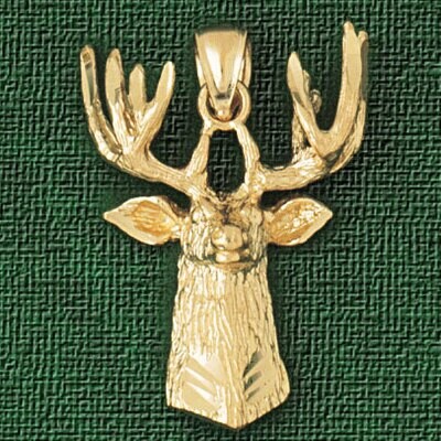 Dazzlers Jewelry Deer Pendant Necklace Charm Bracelet in Yellow, White or Rose Gold 2208, MPN: DZ-2…