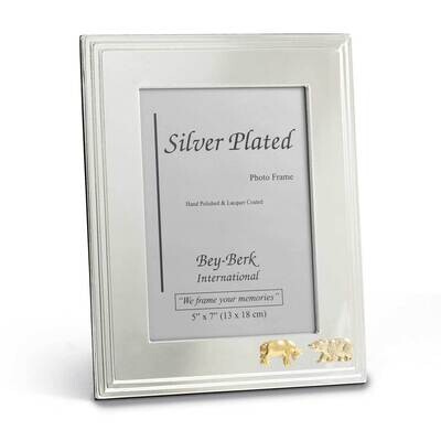 Silver-plated 5 x 7 Inch Picture Picture Frame with Stock Market Emblem and Easel Back GM21467, MPN…