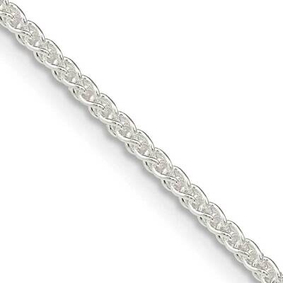 1.6mm Round Spiga Chain with 4 Inch Extension Sterling Silver QSP040E-22, MPN: QSP040E-22,