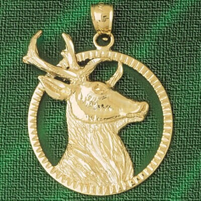 Dazzlers Jewelry Deer Pendant Necklace Charm Bracelet in Yellow, White or Rose Gold 2248, MPN: DZ-2…