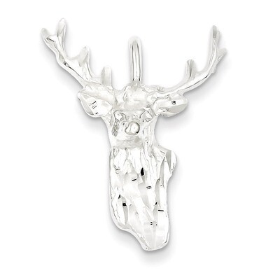 Deer Head Charm Sterling Silver QC1785, MPN: QC1785, 883957976778