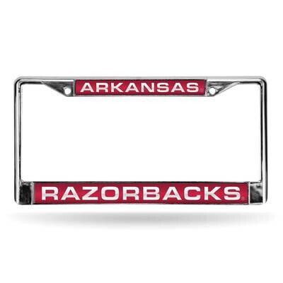 Collegiate U of Arkansas Red Laser Chrome Car License Plate Frame GC6985, MPN: GC6985, 94746403638