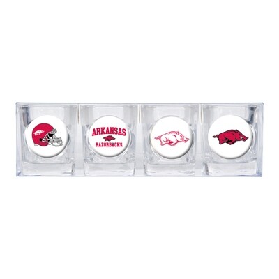 University of Arkansas 4-piece Shot Glass Set GC3594, MPN: GC3594, 89006999051