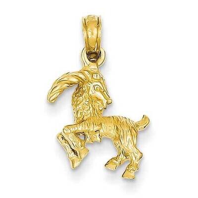 3-D Capricorn Zodiac Pendant 14k Gold C3152, MPN: C3152, 637218106172