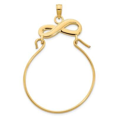 Infinity Charm Holder Pendant 14k Gold D5111, MPN: D5111, 196904074176