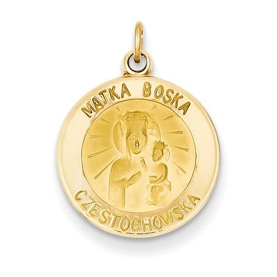 Matka Boska Medal Charm 14k Gold XR344, MPN: XR344, 883957486437