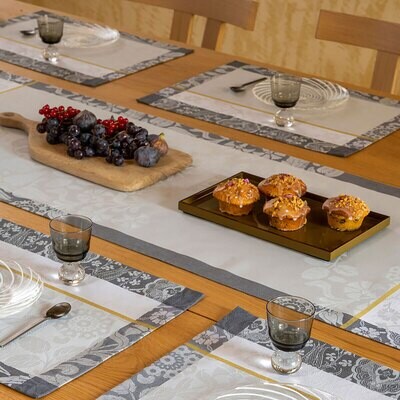 Le Jacquard Francais Voyage Iconique Grey Placemat 20 x 14 Inch 28594 Set of 4, MPN: 28594, 3660269…