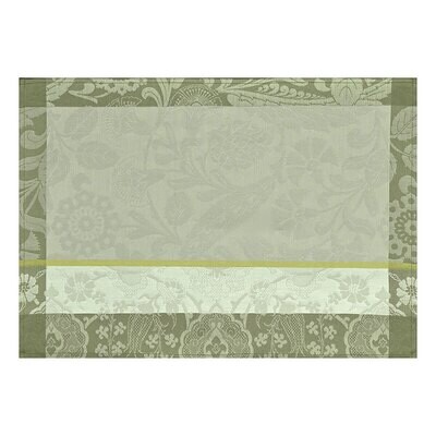 Le Jacquard Francais Voyage Iconique Enduit Green Coated Placemat 20 x 14 Inch 28587 Set of 4, MPN:…
