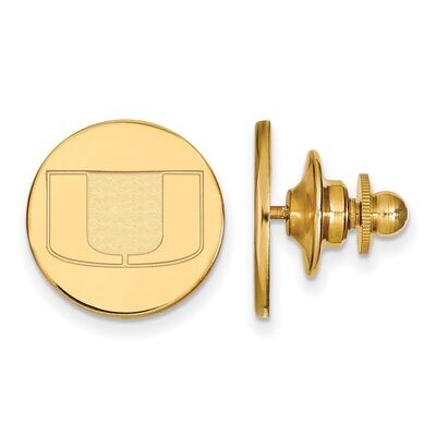 University of Miami Lapel Pin Gold-plated Silver GP011UMF, MPN: GP011UMF, 886774913445