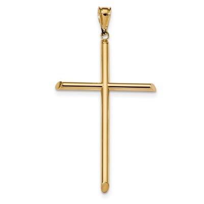 Tube Cross Pendant 14k Gold Polished K6194, MPN: K6194, 883957351520