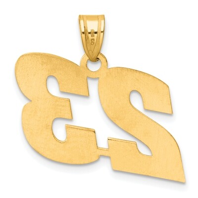 Block Number 23 Pendant 14k Gold Polished BN23, MPN: BN23, 196904079393