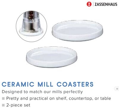 Frieling Mill Coaster Set 2 Pcs. White Porcelain 3&quot; M036039