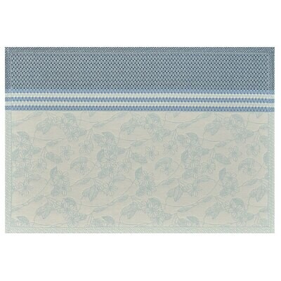 Le Jacquard Francais Essentiel Gravure Enduit Blue Coated Placemat 20 x 14 Inch 28694 Set of 4, MPN…