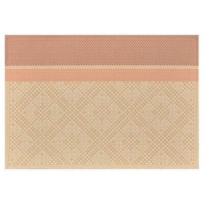 Le Jacquard Francais Essentiel Graphique Enduit Beige Coated Placemat 20 x 14 Inch 28688 Set of 4, …