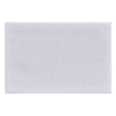 Le Jacquard Francais Club Satin White Placemat 21 x 13 Inch 28850 Set of 4, MPN: 28850, 36602692885…