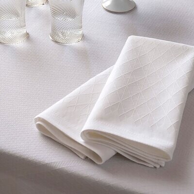 Le Jacquard Francais Club White Napkin 20 x 20 Inch 28847 Set of 4, MPN: 28847, 3660269288471