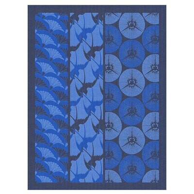 Le Jacquard Francais Yukata Blue Tea Towel 24 x 31 Inch 28541 Set of 4, MPN: 28541, 3660269285418