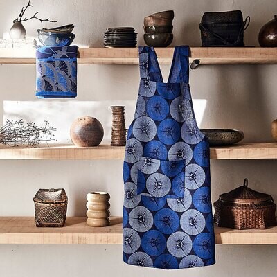 Le Jacquard Francais Yukata Blue Apron 32 x 53 Inch 28542, MPN: 28542, 3660269285425