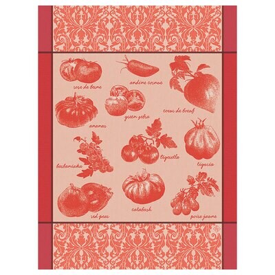 Le Jacquard Francais Tomates Etc Red Tea Towel 24 x 31 Inch 28546 Set of 4, MPN: 28546, 36602692854…