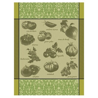 Le Jacquard Francais Tomates Etc Green Tea Towel 24 x 31 Inch 28547 Set of 4, MPN: 28547, 366026928…