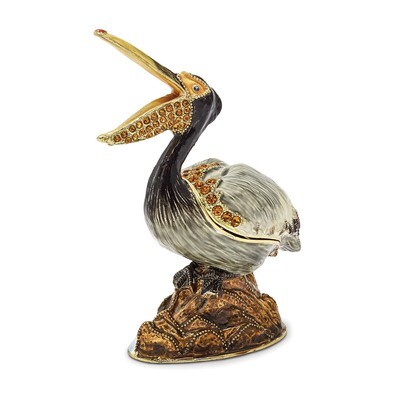 Pelican Trinket Box Enamel on Pewter by Jere, MPN: BJ2081, 191101595172
