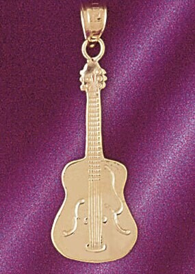 Dazzlers Jewelry Guitar Pendant Necklace Charm Bracelet in Yellow, White or Rose Gold 6222, MPN: DZ…