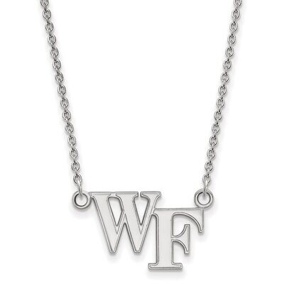 Wake Forest University Small Pendant with Necklace Sterling Silver SS009WFU-18, MPN: SS009WFU-18, 8…