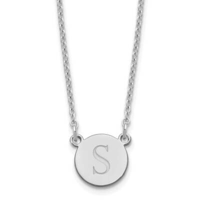 Initial Circle Necklace Sterling Silver Rhodium-plated XNA1351SS, MPN: XNA1351SS,