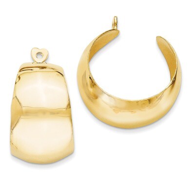 Hoop Earring Jackets 14k Gold Polished E632J, MPN: E632J, 658226124750