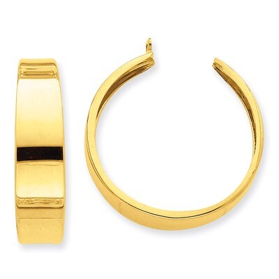 Hoop Earring Jackets 14k Gold Polished E884J, MPN: E884J, 658226125986