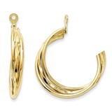 Hoop Earring Jackets 14k Gold Polished T754J, MPN: T754J, 886774118239