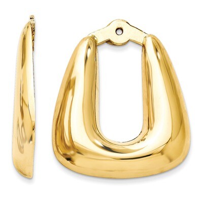 Hoop Earring Jackets 14k Gold Polished E888J, MPN: E888J, 658226124767