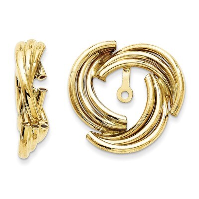Fancy Earring Jackets 14k Gold Polished T573J, MPN: T573J, 886774118130