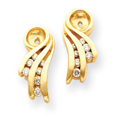 Diamond Earring Jackets Mounting 14k Gold XJ27, MPN: XJ27, 883957445854