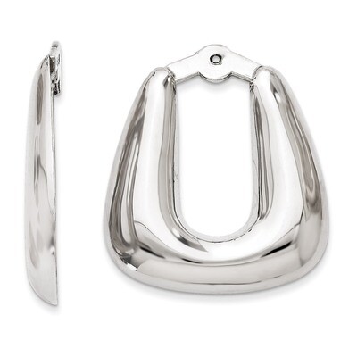 Hoop Earring Jackets 14k White Gold Polished H710J, MPN: H710J, 658226126921
