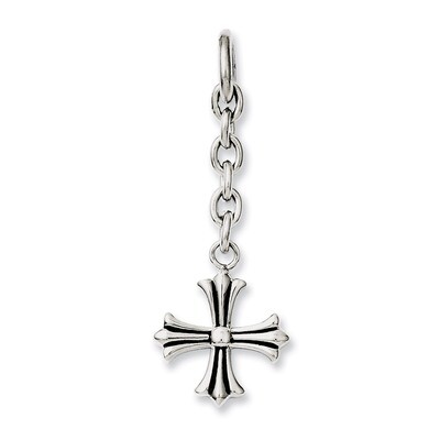 Cross Interchangeable Charm Pendant - Stainless Steel SRCH219 by Chisel, MPN: SRCH219,