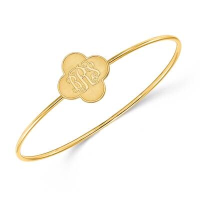 Clover Monogram Slip On Bangle Gold-plated Silver XNA603GP, MPN: XNA603GP, 886774555256