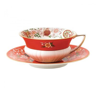 Wedgwood Wonderlust Wonderlust Teacup &amp; Saucer Set Crimson Orient, MPN: 40024021, 701587315425