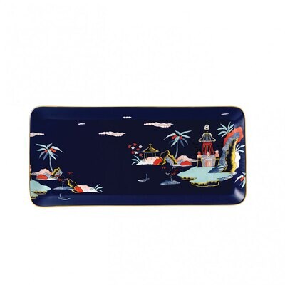 Wedgwood Wonderlust Tray Rectangular 13.4 Inch Blue Pagoda  40031721, MPN: 40031721, 701587380515