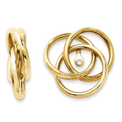 Love Knot Earring Jackets 14k Gold Polished T583J, MPN: T583J, 886774118178
