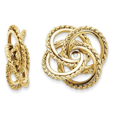 Twisted Fancy Earring Jackets 14k Gold Polished T575J, MPN: T575J, 886774118147