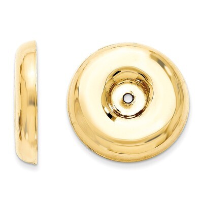 Round Fancy Earring Jackets 14k Gold Polished S1394, MPN: S1394, 658226124811