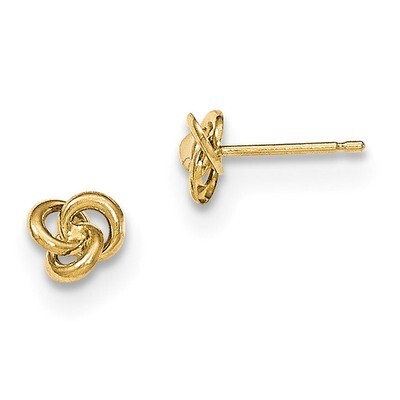 Knot Post Earrings 14k Gold Polished YE1707, MPN: YE1707, 191101365010